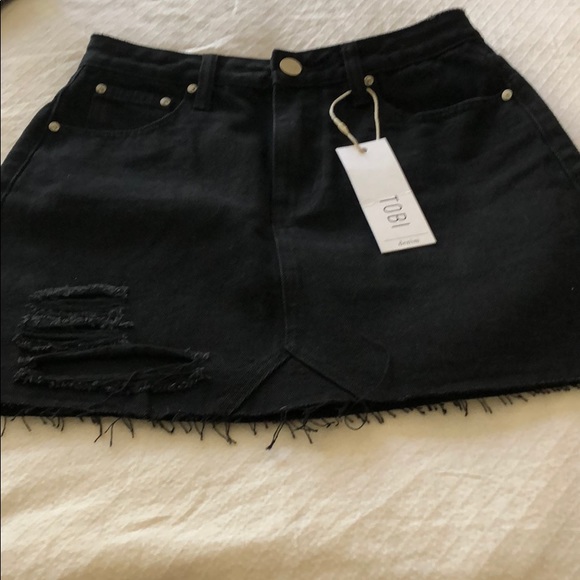 Girls fringed denim skirt - Picture 1 of 4